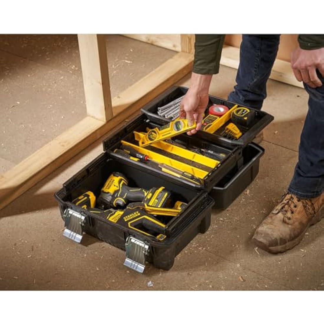 Stanley Fatmax FMST1-71219 Canti Lever Tool Box, Black, 46 x 24 x 31 cm