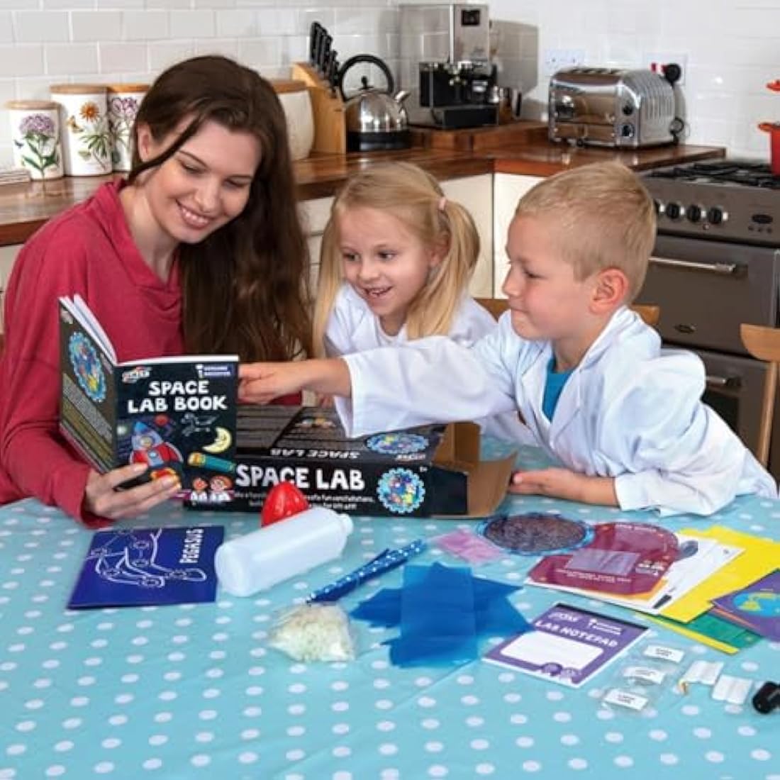 Galt Space Lab -Explore and Discover STEM Craft Kits for Kids, 12 Fun Experiments and Guide - Create Constellations, Launch a Rocket and More - Girls and Boys Childrens Science Set - Ages 6 Years Plus