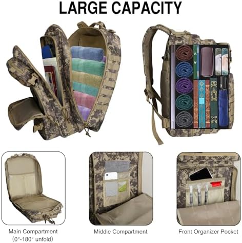 WOLT | Tactical Backpack for Men 45L Military Backpack Large 3 Day Assault Pack Rucking Backpack for Survival Hiking