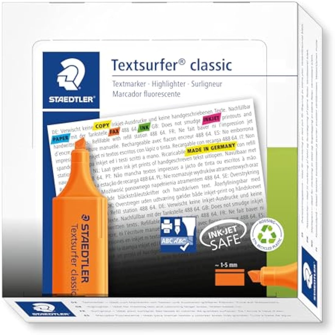 STAEDTLER 364-4 Textsurfer Classic Highlighter - Orange (Box of 10)