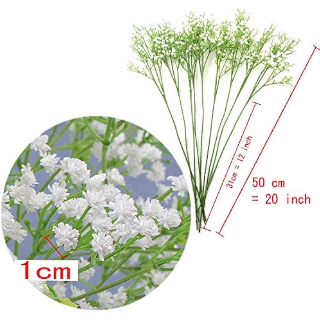JZK 9 x Stems 27 branches of white baby’s breath artificial flowers fake gypsophila flower bouquets wedding decorations table centerpiece decor