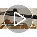 IBUYKE Wall Mounted Clothes Rail, Set of 2, 94cm Industrial Pipe Clothes Bar Rack, Heavy Duty Retro Wall Tidy Rail, Pipe Display Rails for Home Shops, Detachable Garment Hanging Storage Rail TYJ001H-2