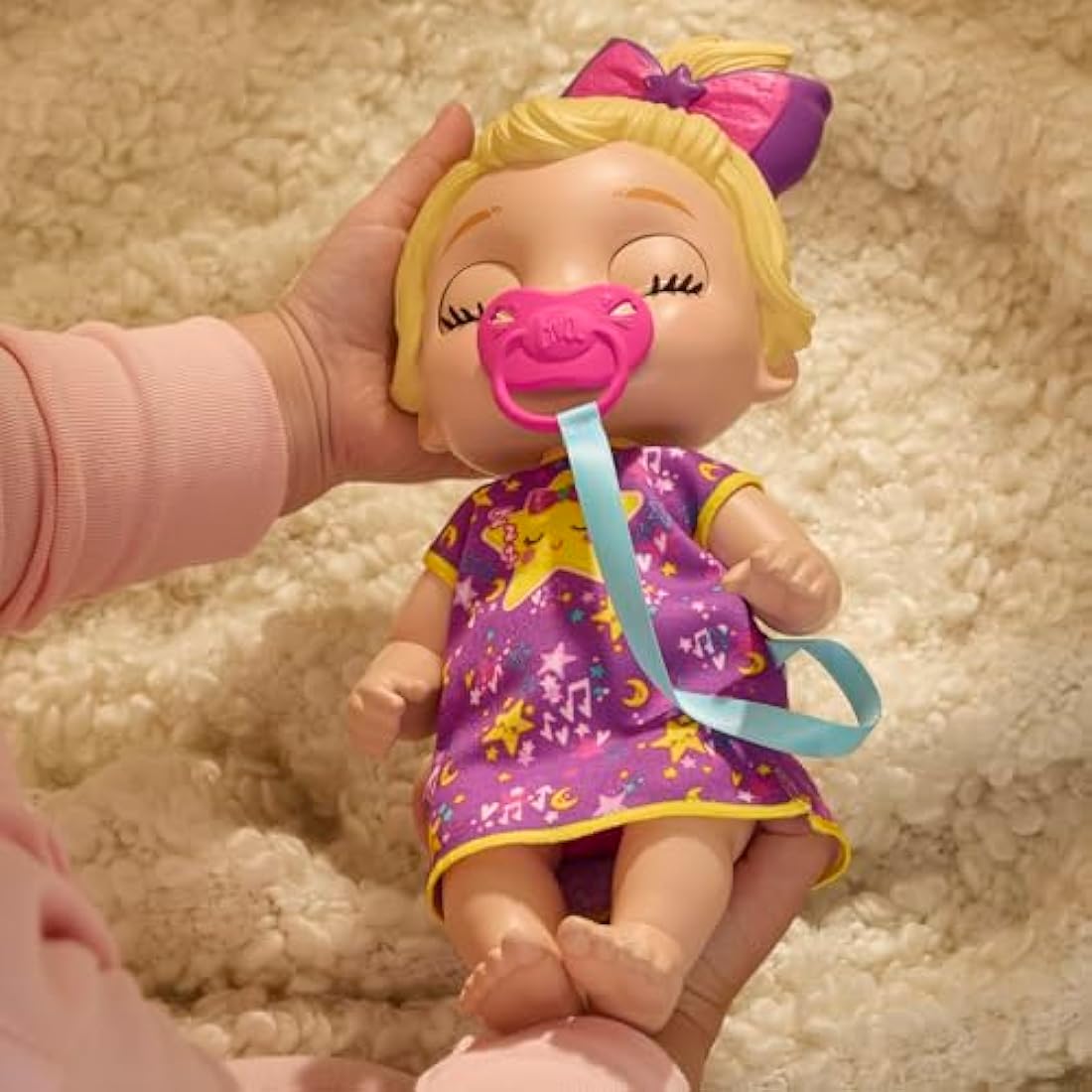 Baby Alive Lil Dreamer LaLa GooGoo Sleepy Baby Doll Set, Blonde Hair, Fun Sleepover Theme, Preschool Toys for Girls & Boys 3 Years & Up