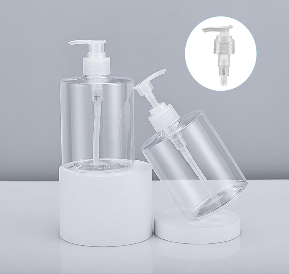 12 Pcs Clear Plastic Soap Dispenser Pump Replacement Lotion Pump Heads for 24/410 Threaded Neck Bottles Compatible with Soap Lotion Shampoo Liquid