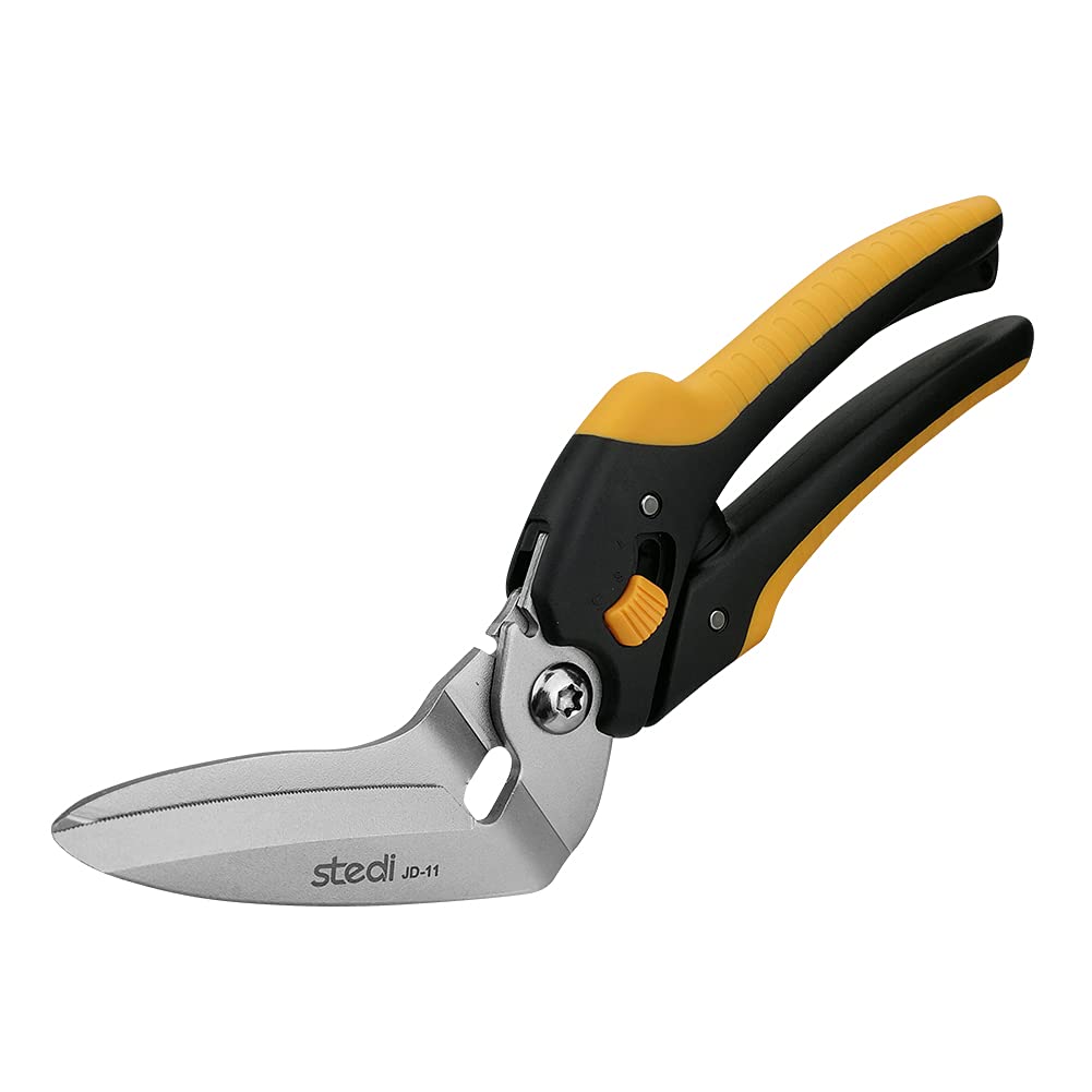 stedi 9-Inch Scissor Heavy Duty, All Purpose Scissors, Cardboard and Carpet Shears, TPR Handle, Extremely Sharp Blades with Finely Serrated -Easy