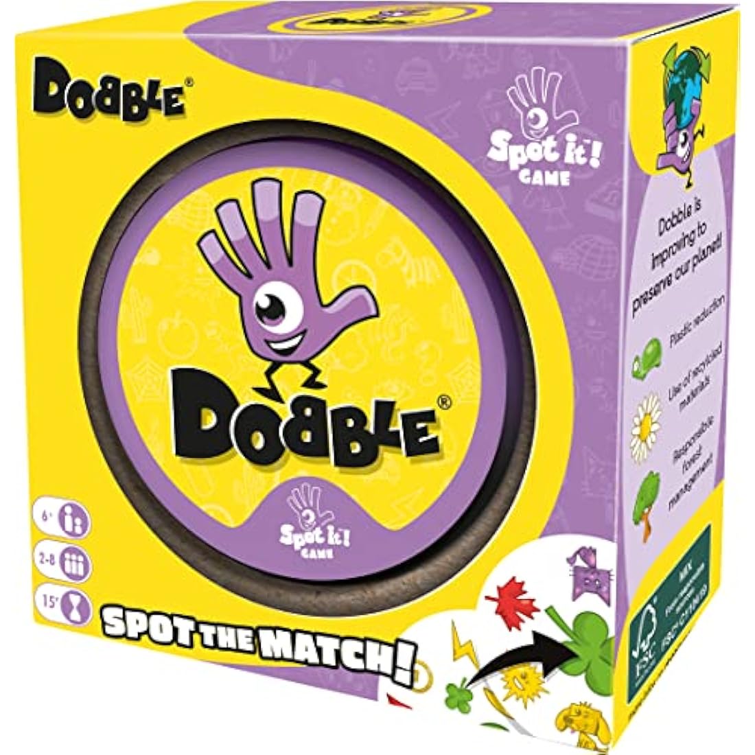 Asmodee | Dobble | Kids Card Game | Ages 6+ | 2-8 Players | 15 Minutes Playing Time