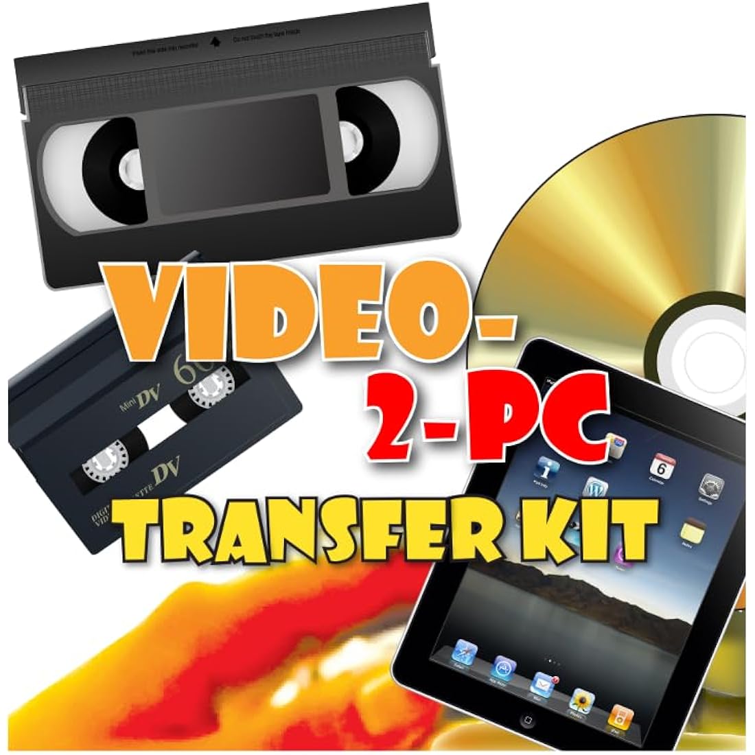 VHS and Camcorder USB Video Capture Kit for Mac and PC. For Sequoia/Sonoma and Windows 10/11. Create MP4 Files and DVDs from VHS, Hi8, MiniDV.