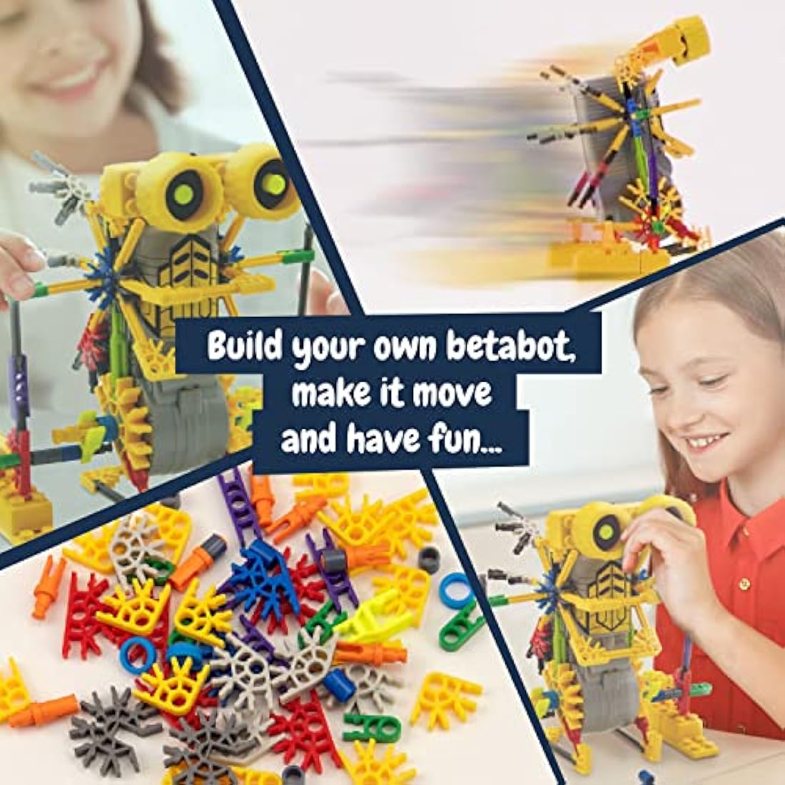 Science4you Robotics Betabot - Robot Building Toy for Kids Age 8-14, Kit with 126 pieces to Build Your Own Robot and Make it Move, Science Kit and STEM Toy for Kids 8+ years old