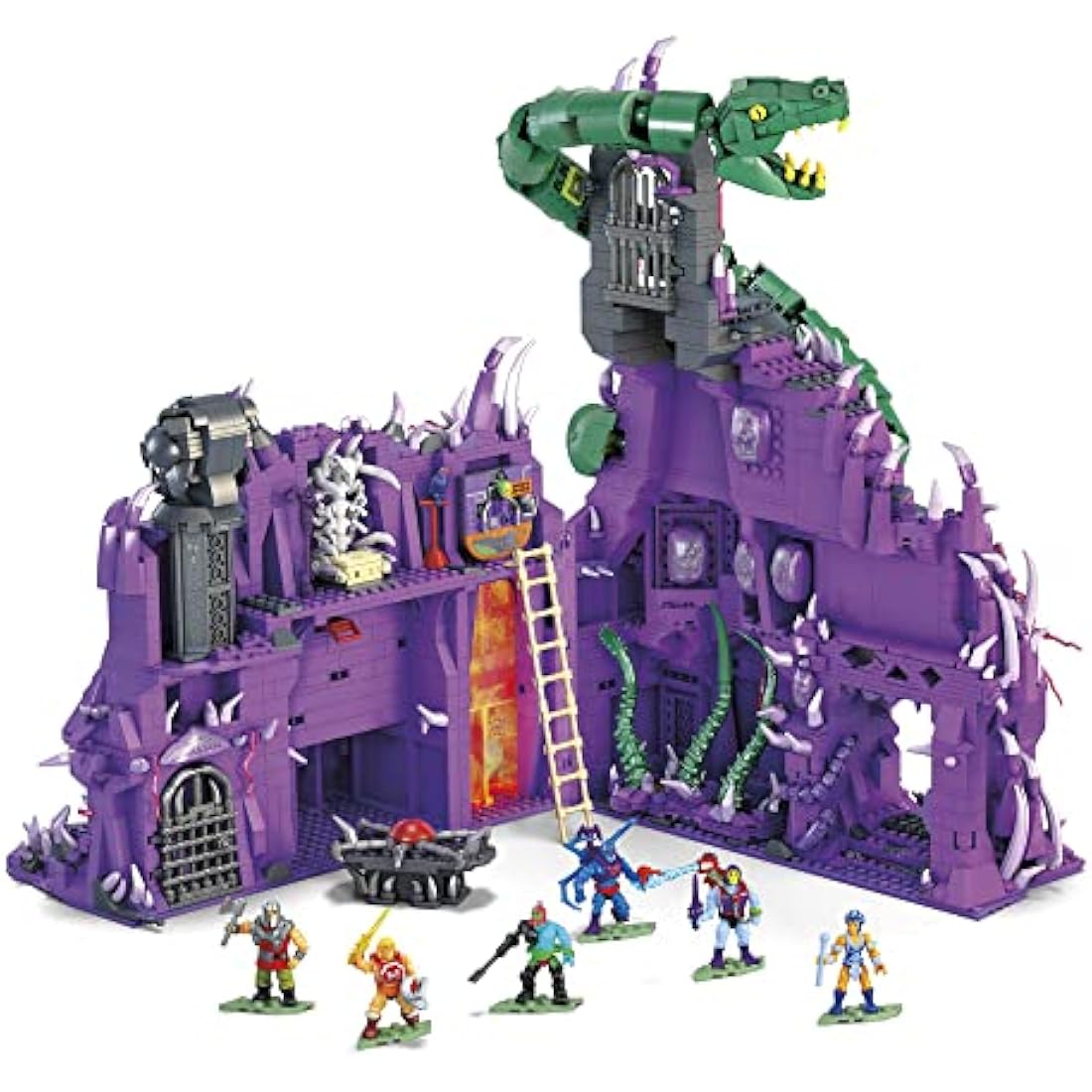 MEGA Masters of the Universe Snake Mountain Collector Set, Building Toys for Adult Builders and MOTU fans, ages 14+, HHD16