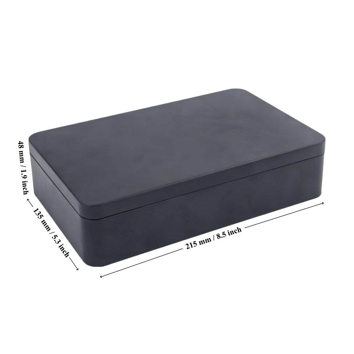 Goodma 9 Pack Rectangular Empty Tin Box Containers, Black, Mixed
