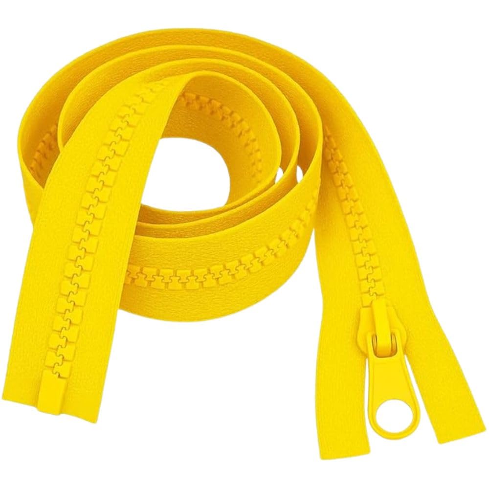 16" (41cm) Yellow Chunky Zip - Heavy-Duty Open-Ended Separating