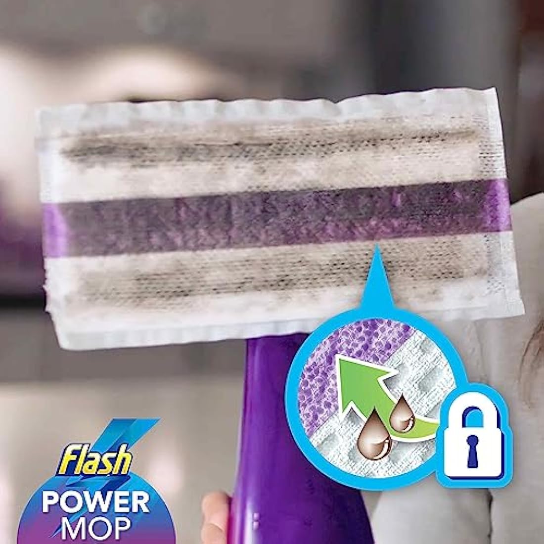 Flash Powermop Starter Kit, All-in-One Dual Spray Mop for Any Type of Floor