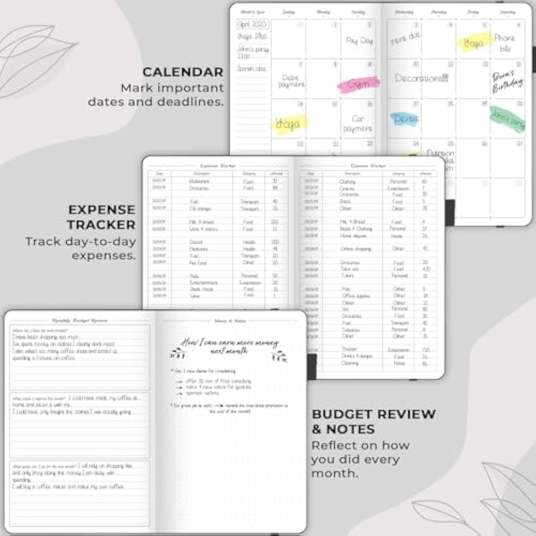 GoGirl Budget Planner – Monthly Financial Planner Organizer Budget Book. Expense Tracker Notebook Journal to Control Your Money. Undated – Start Any Time, A5 Size, Lasts 1 Year – Black