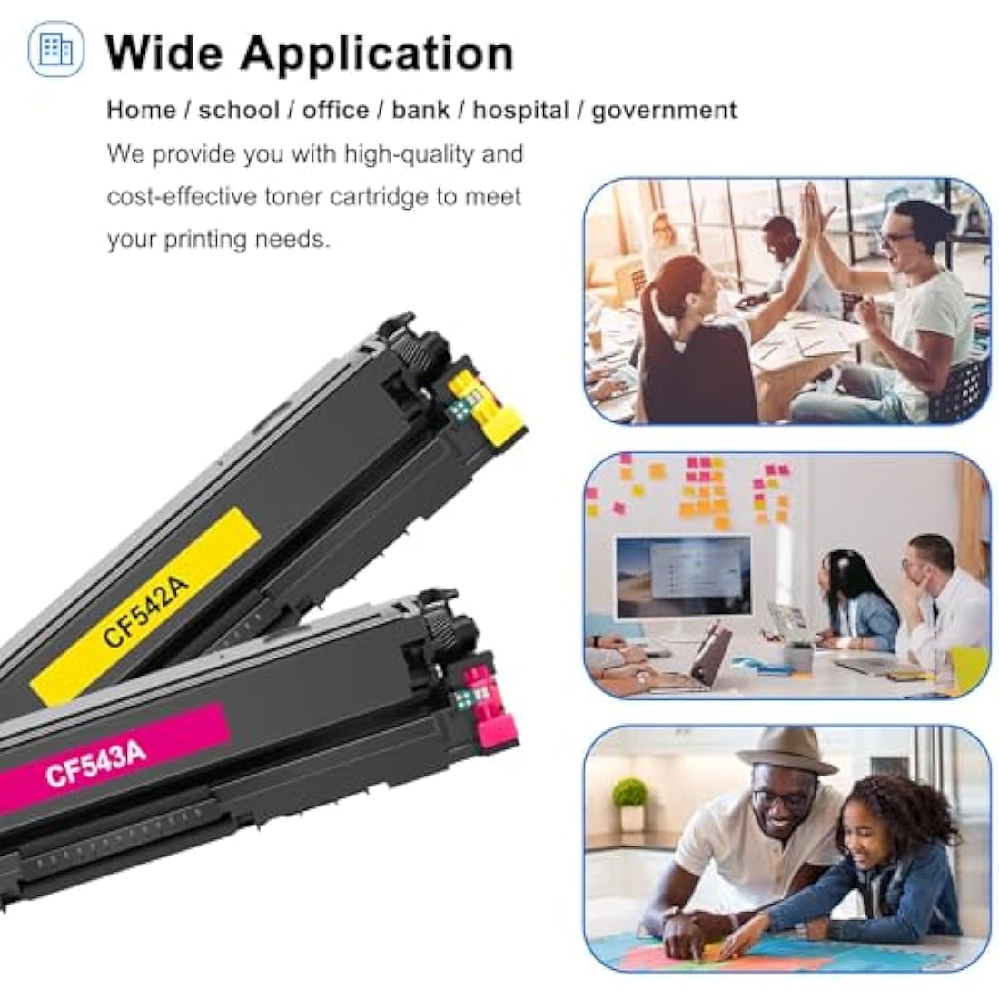Toner Bank Compatible Toner Cartridge Replacement for HP 203A CF540A 203X CF540X Color LaserJet Pro MFP M281fdw M254dw M280nw M254nw M281cdw M254dn M281fdn M281 (Black,Cyan,Yellow,Magenta, 4-Pack)