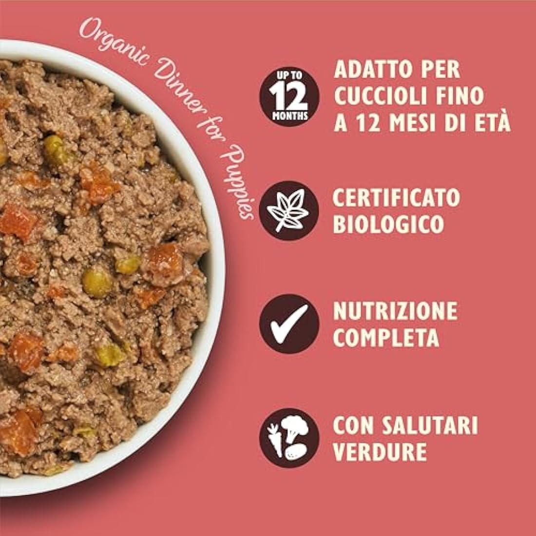 Lily’s Kitchen Made with Natural Ingredients Puppy Wet Dog Food Tray Organic Dinner with Chicken & Veg 11 x 150g