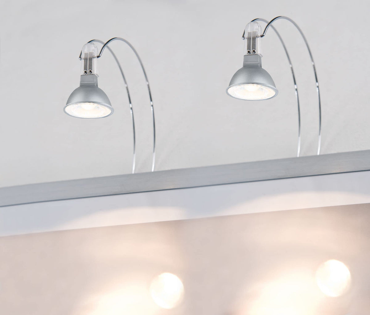 Paulmann 99908 Galeria Mirror luminaire LED Mirror Lamps II Bathroom Lamps Chrome Mirror Lighting incl. lamp 2x4W GU5.3