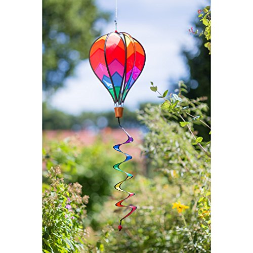 Windspiration Hot Air Balloon Twist Garden Wind Spinner, Sunrise
