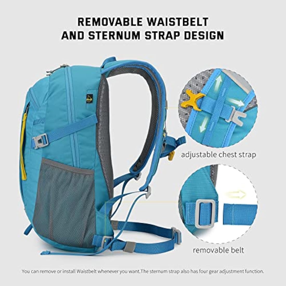 SKYSPER Small Hiking Backpack, 20L Lightweight Travel Backpacks Hiking Daypack Rucksack Women Men for Trekking Backpacking Outdoor Sports(Blue)