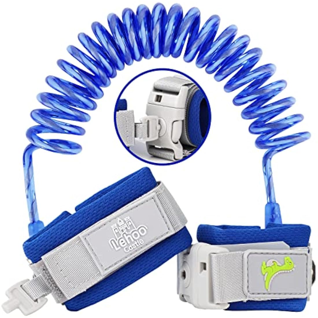 Lehoo Castle Baby Reins Anti Lost Wrist Link,Toddler Reins with Lock for Walking, Child Safety Harness Walking Leash for Children Boys and Girls (Dark Blue)