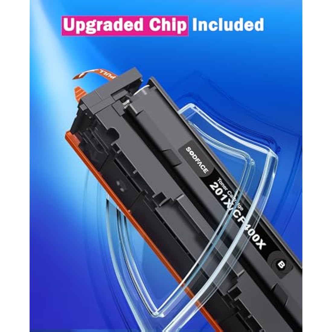 SODFACE 201X 201A Toner Cartridge Compatible for HP M277dw Toner 201X 201A for Color LaserJet Pro MFP M277dw M252dw M277n M274n M252n CF400X CF401X CF402X CF403X (Black Cyan Yellow Magenta, 4-Pack)