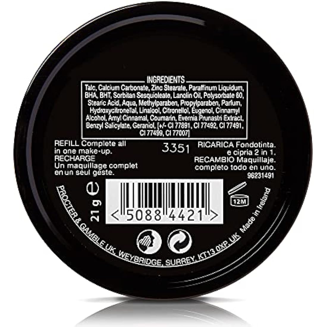 Max Factor Cream Puff Pressed Compact Powder, 21 g, 53 Tempting Touch(without a sponge)