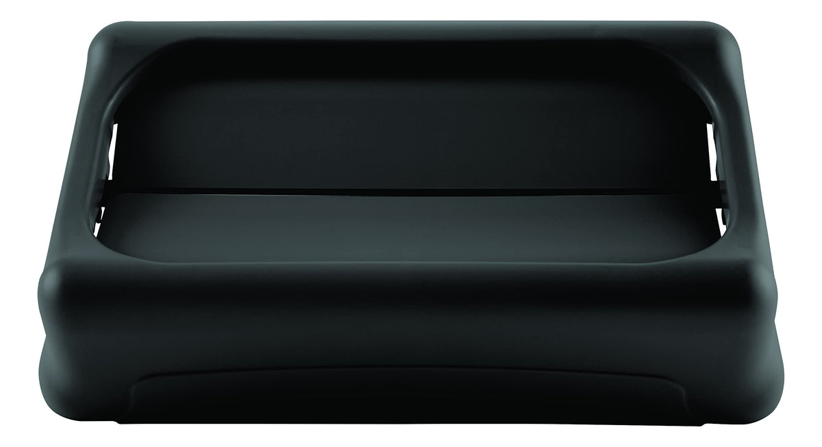Rubbermaid Commercial Products Slim Jim Swing Lid Black FG267360BLA