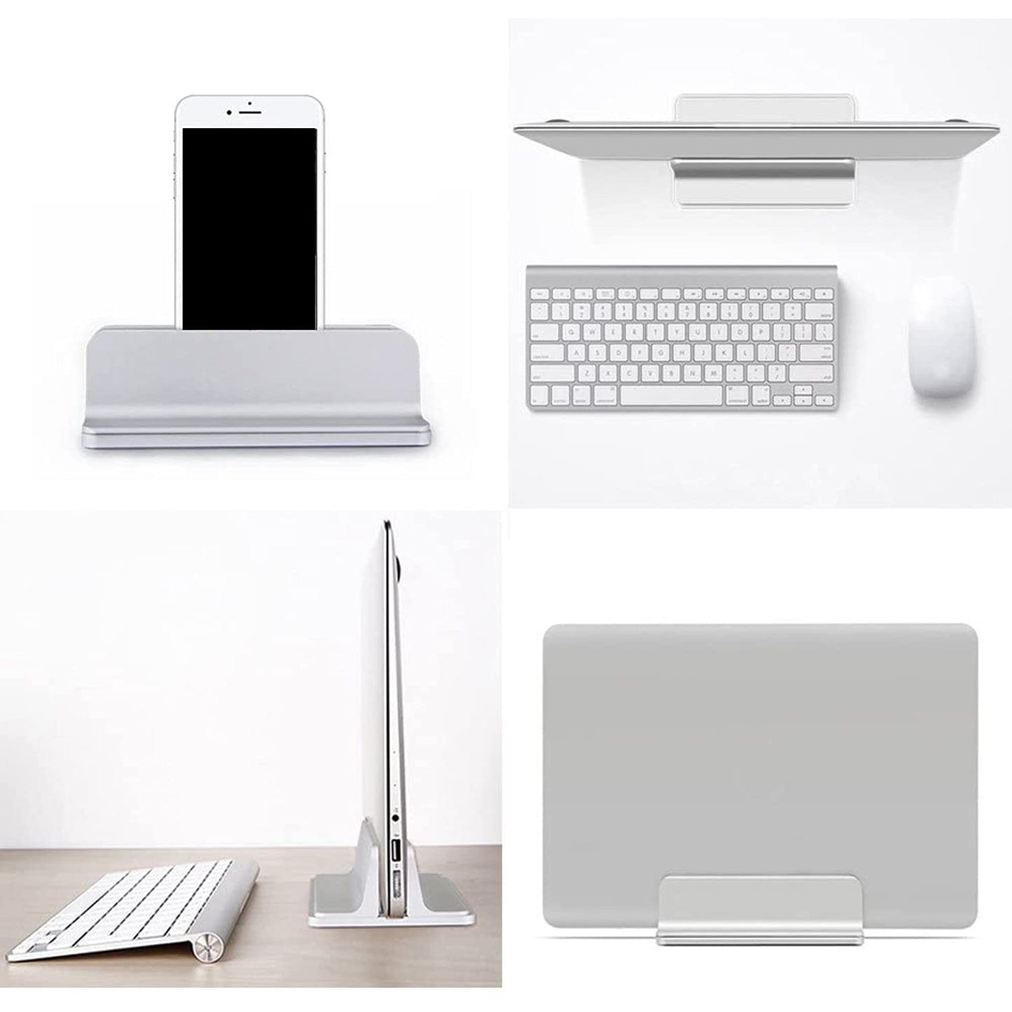 Oranlife Vertical Laptop Stand Holder, Silver