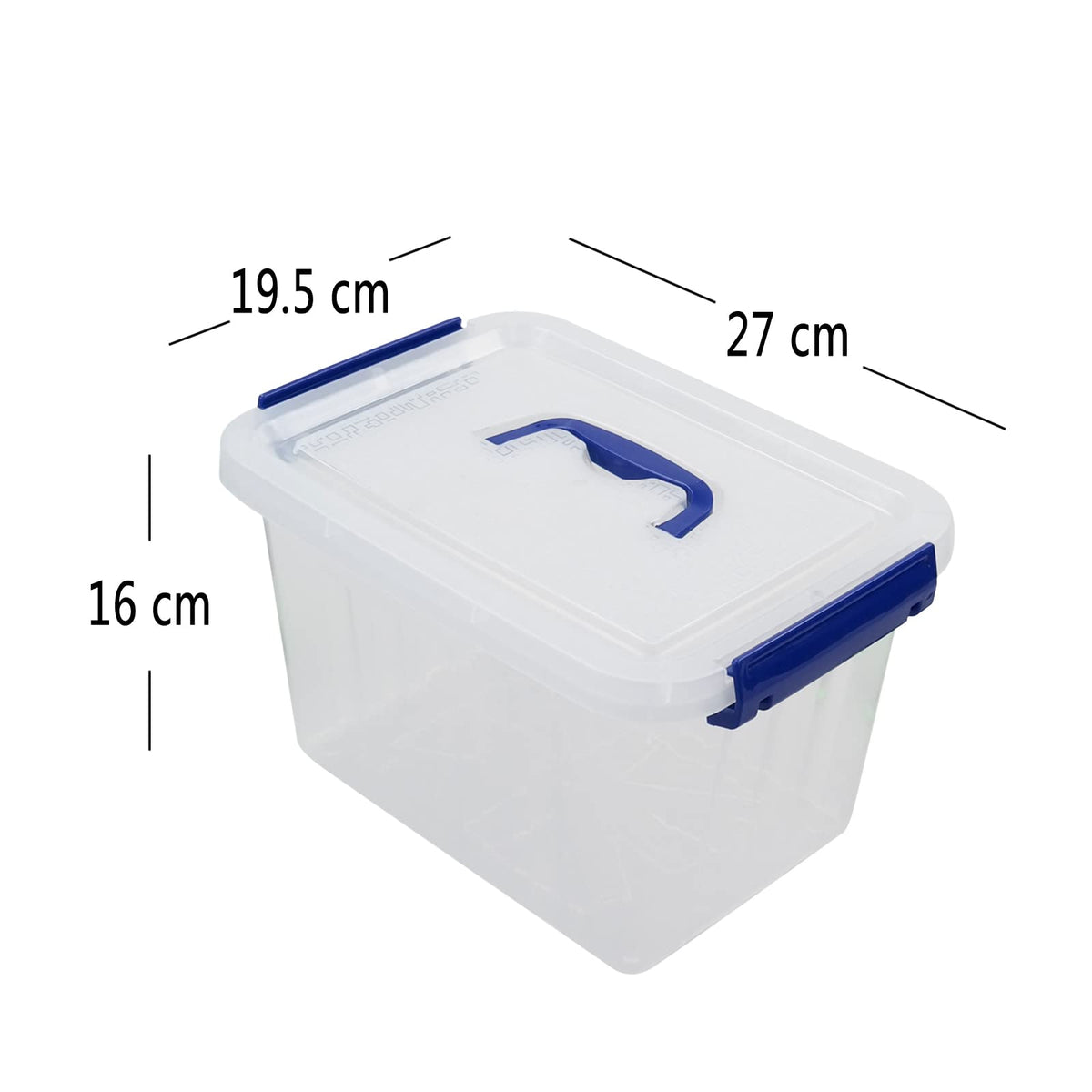 Vareone 6-Pack 7 L Storage Boxes, Plastic Latch Box with Lid/Handle, Clear