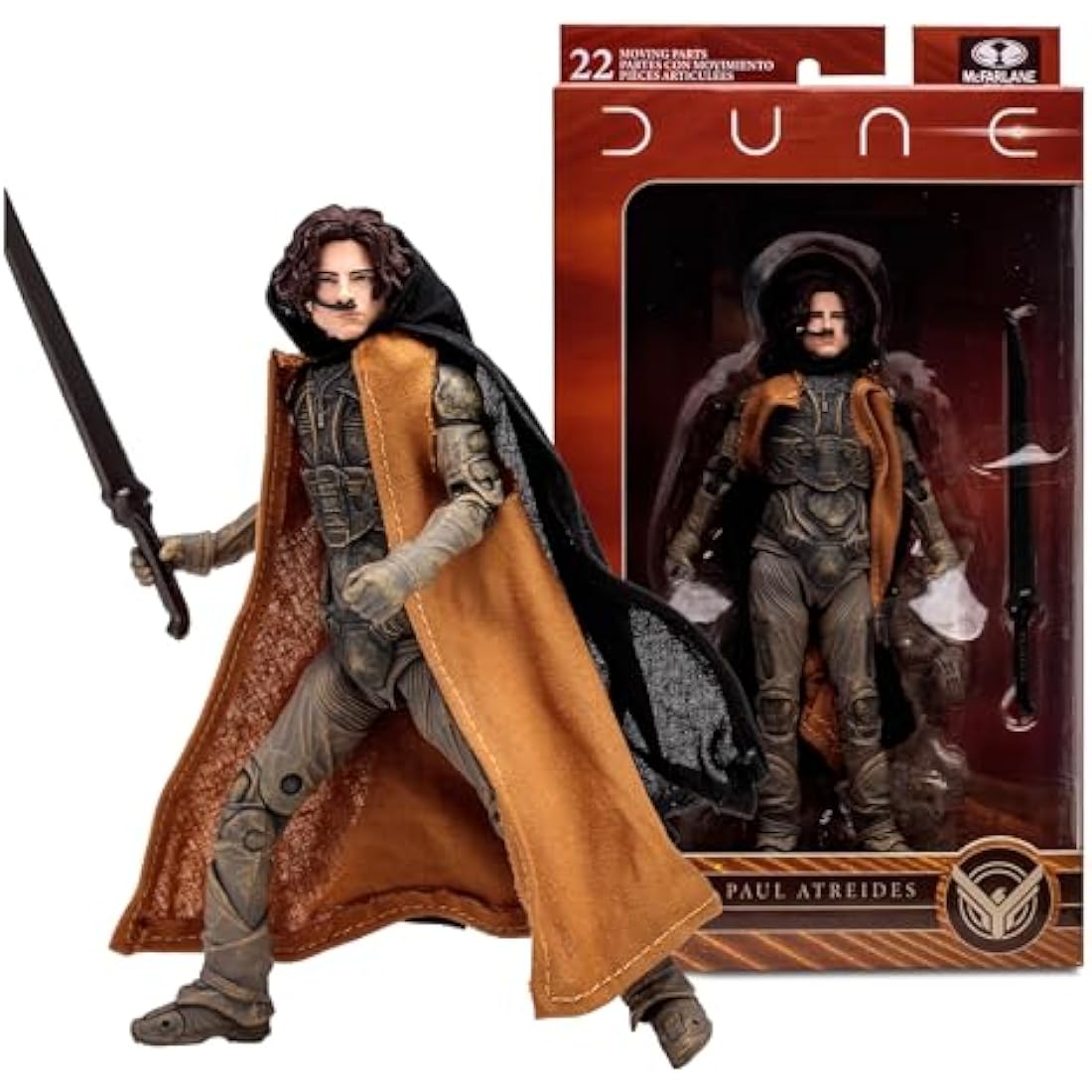 McFarlane Toys Dune: Part Two Paul Atreides 7-Inch Action Figure - Incredibly Detailed Hero's Journey with Ultra Articulation, Sword, and Collectible Art Card