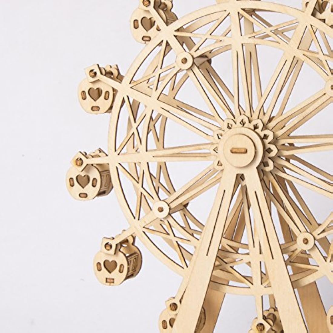Rolife Woodcraft Construction Kit Modular Mechanical Model 3D Wooden Puzzle for Self-Assembly Toy Gift For Kids, Teens and Adult(Ferris Wheel)