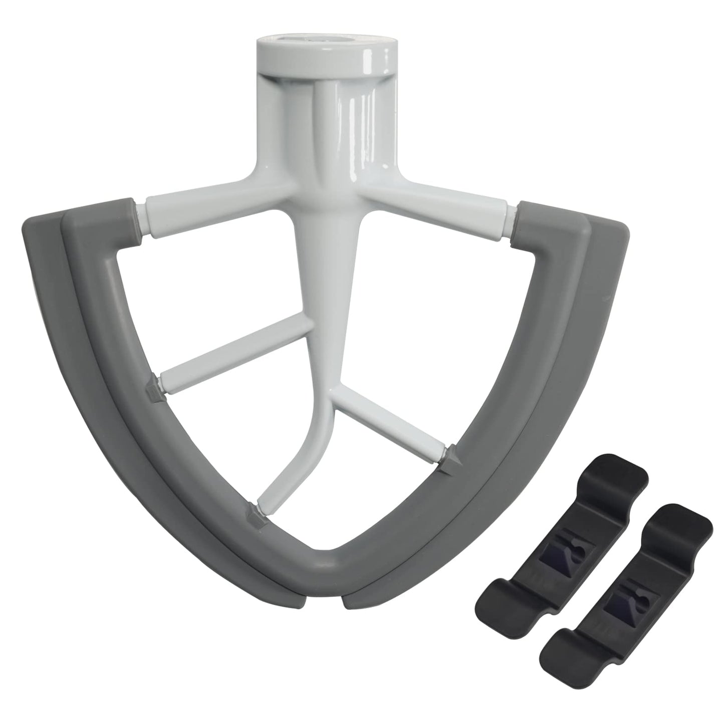 Flex Edge Beater for KitchenAid 4.5-5 Quart Tilt-Head Stand Mixers, Non-Stick Coated Blade Beater with Both-Sides Flexible Silicone Edges Bowl