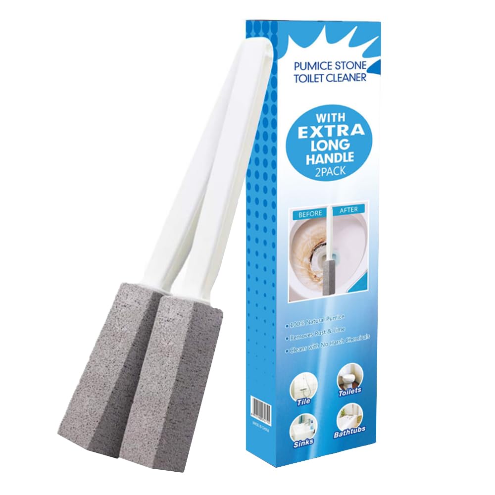 Pumice Stone for Toilet Cleaning, Pumice Cleaning Stone with Handle, Toilet Cleaner, Pumice Stone, Toilet Bowl Cleaner Brush, Toilet Brush