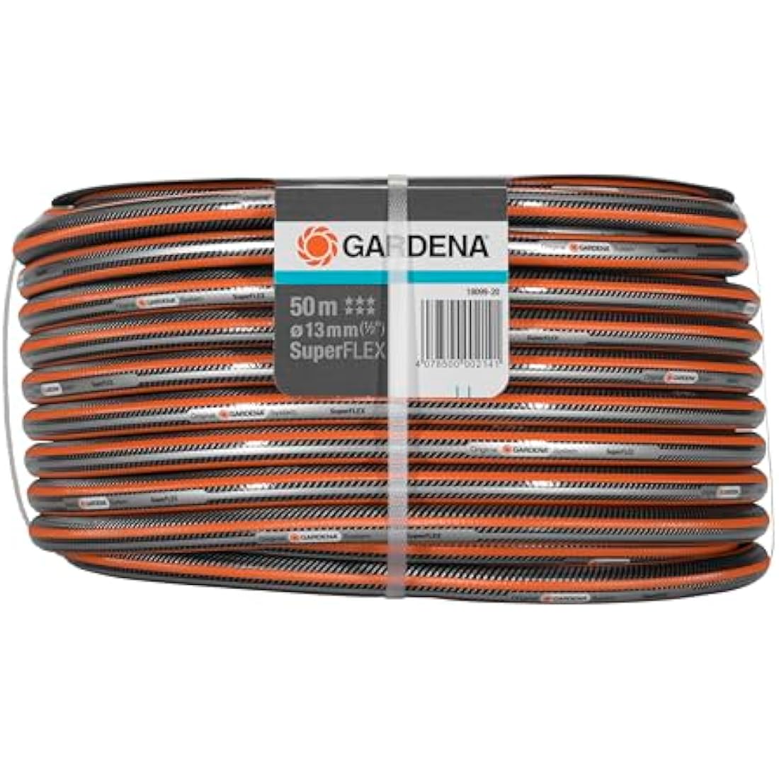 Gardena Premium Superflex Hose, 13 mm (1/2 inch), 50 m: Garden Hose with Power Grip Profile, 35 bar Burst Pressure, Highly Flexible, Keeps its Shape, Frost/UV Resistant (18096-20)