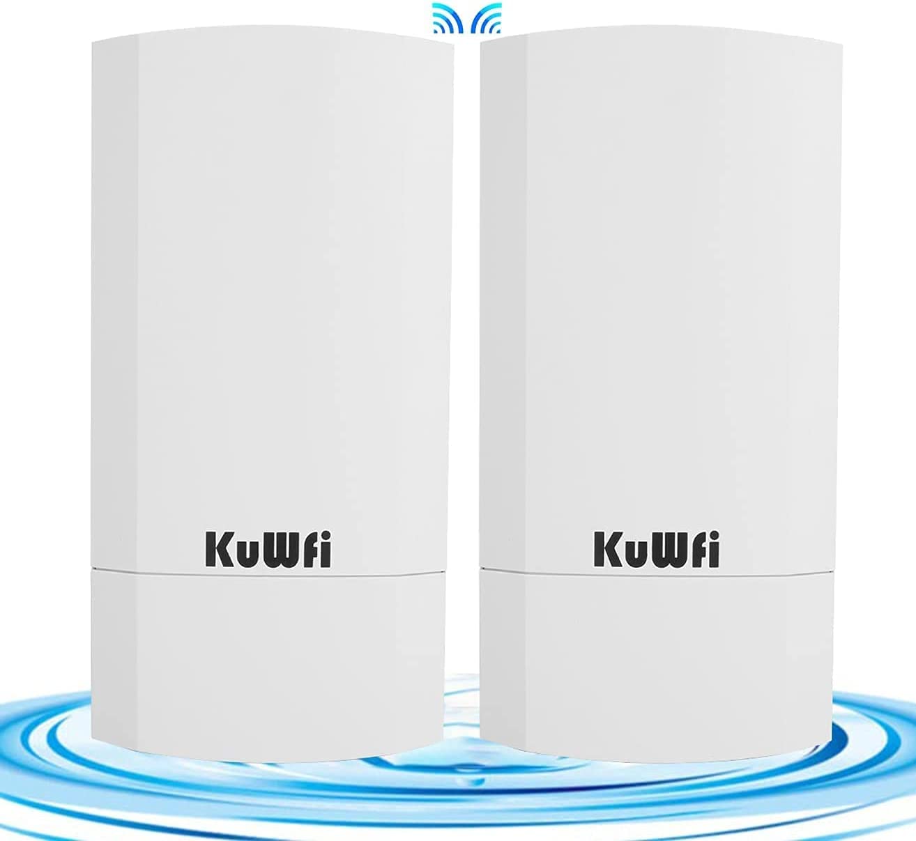 KuWFi Outdoor Wireless Bridge, 300Mbps WiFi Bridge,Indoor&Outdoor Point to Point Wireless Bridge Support 1KM Long Distance for Starlink Router,