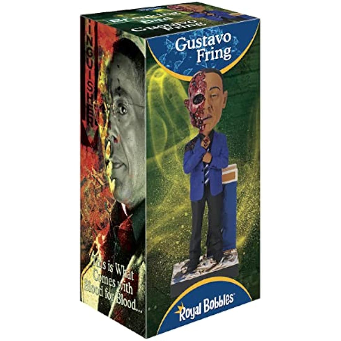 Royal Bobbles Breaking Bad Gus Fring Face Off Bobblehead, Premium Polyresin Lifelike Figure, Unique Serial Number, Exquisite Detail