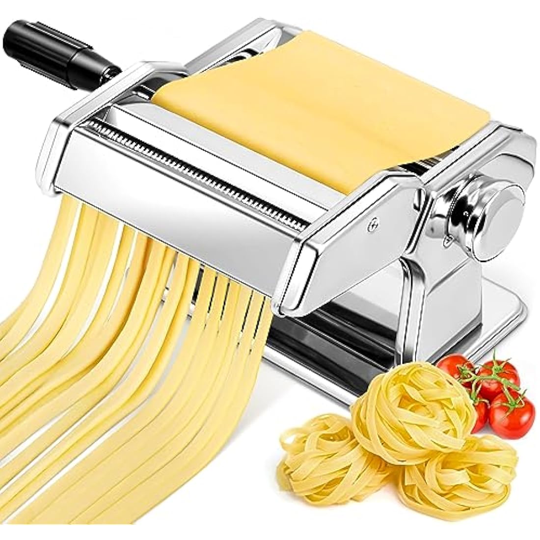 YASHE 2-in-1 Pasta Maker with Cleaning Kit, Adjustable Thickness Settings Pasta Maker Machine with Pasta Roller and Cutter, Dual Width Noodle Maker for Pasta, Spaghetti, Fettuccine, Lasagna