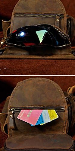 Le'aokuu Mens Genuine Leather Motorcycle Cycling Hip Bum Fanny Belt Waist Pack Drop Leg Thigh Messenger Bag 3109
