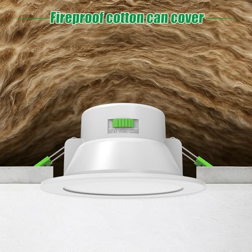 ALUSSO IP65 LED Downlights Ceiling Dimmable 12W 960LM LED Recessed Ceiling Spot Lights 3000K Warm 4000K Neutral 5700K Cool Adjustable Spotlights Ceiling Lights for Bathroom Kitchen, White, 6 Pack