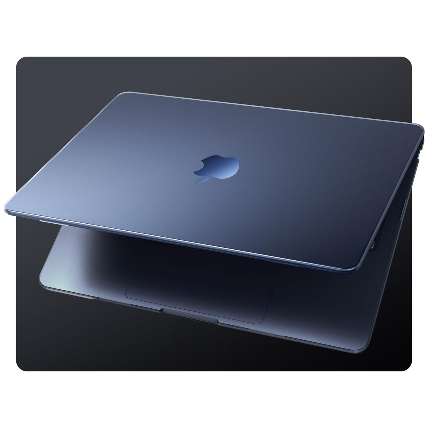 EooCoo Compatible with MacBook Air 13 inch Case M4 2025 M3 2024 M2 2022 Hard Shell for Mac Book Air 13.6" A3240 A3113 A2681 Matte Midnight Cover
