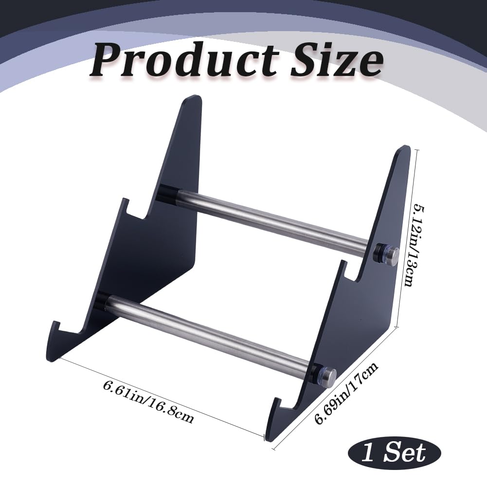 CRASPIRE Acrylic Keyboard Display Stand 2-Tier Portable Keyboard Display Shelf Black Display Keyboard Holder Removable Keyboard Storage Holder for