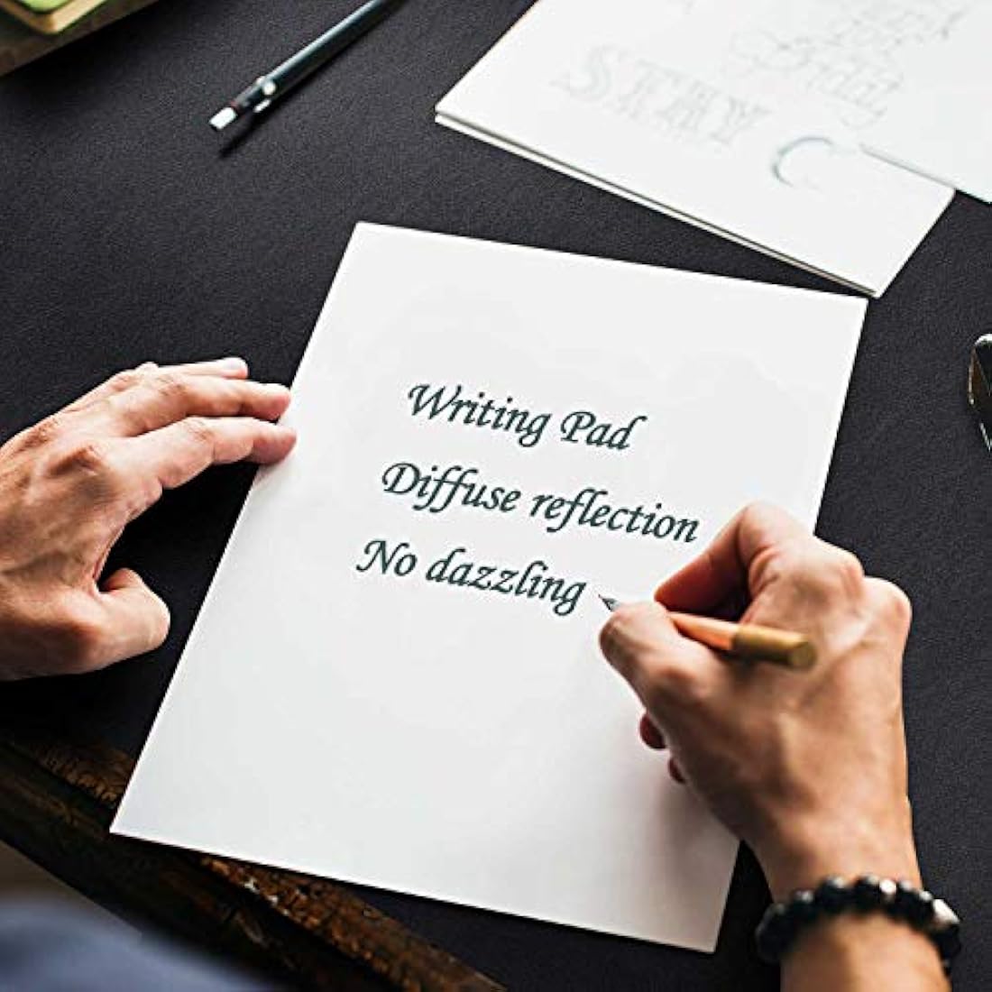 Desk Pad Large, Desk Mat, Extended Mouse Mat, Mouse Pad XL, Desk Blotter, DOBAOJIA Laptop Pad Writing Pad for Office/Home, Dual-Side Use PU Leather Waterproof 31.5" X 15.7" (Black/Red)