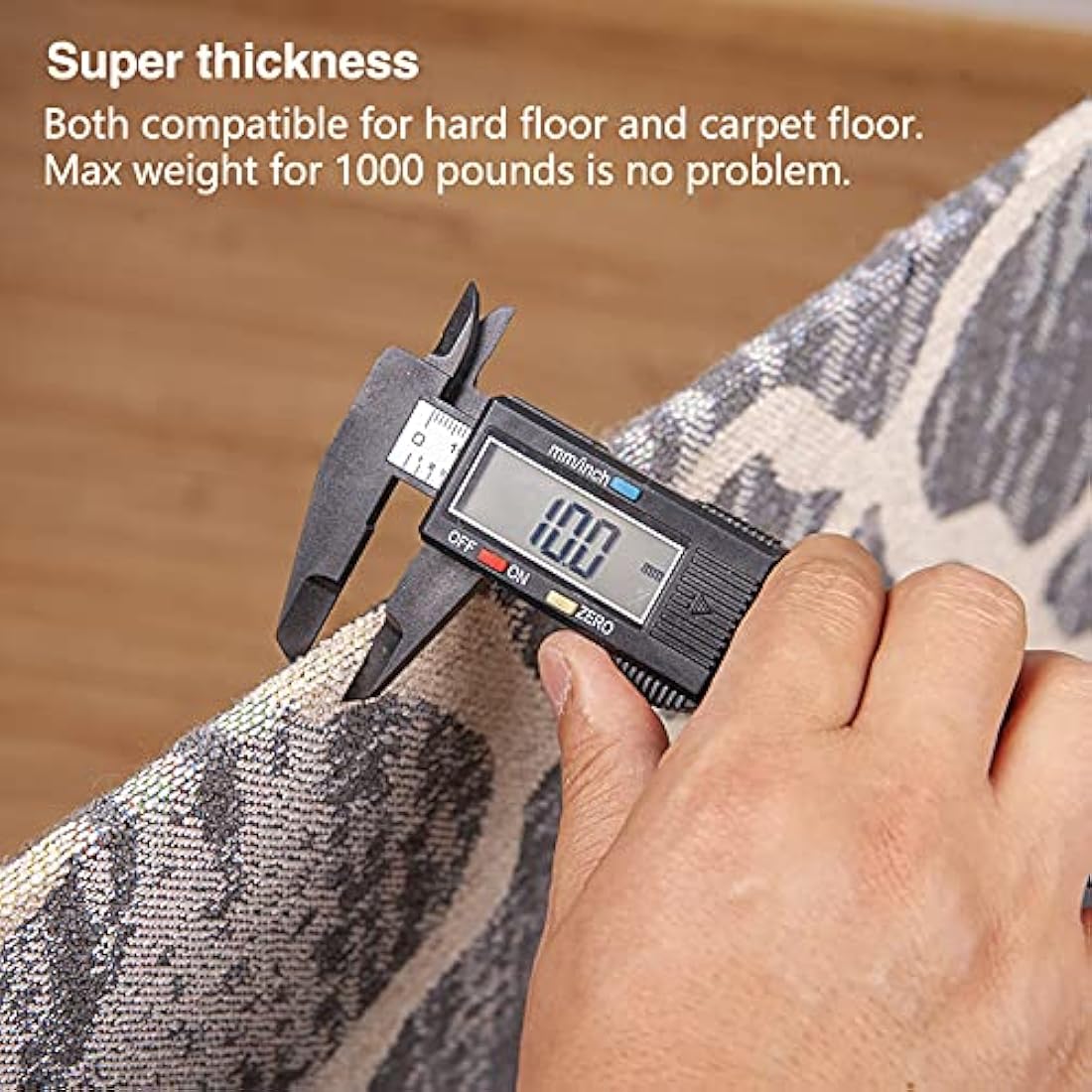 Luxury Chair Mat for Carpeted Floor,Office Chair Mat hardwood floors, 120 X 90cm Multi-Purpose Carpet Protector for Home and Office, protects floors, anti-skidding and stop noise, Santiago