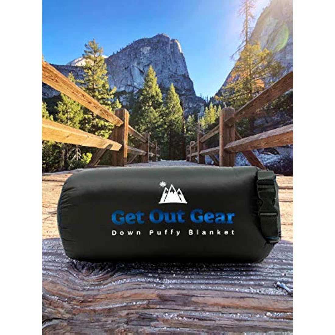 Get Out Gear Down Camping Blanket - Outdoor Lightweight Packable 650 Fill Power Down Blanket Compact Waterproof and Warm Backpacking Quilt for Camping Hiking Travel Hammock