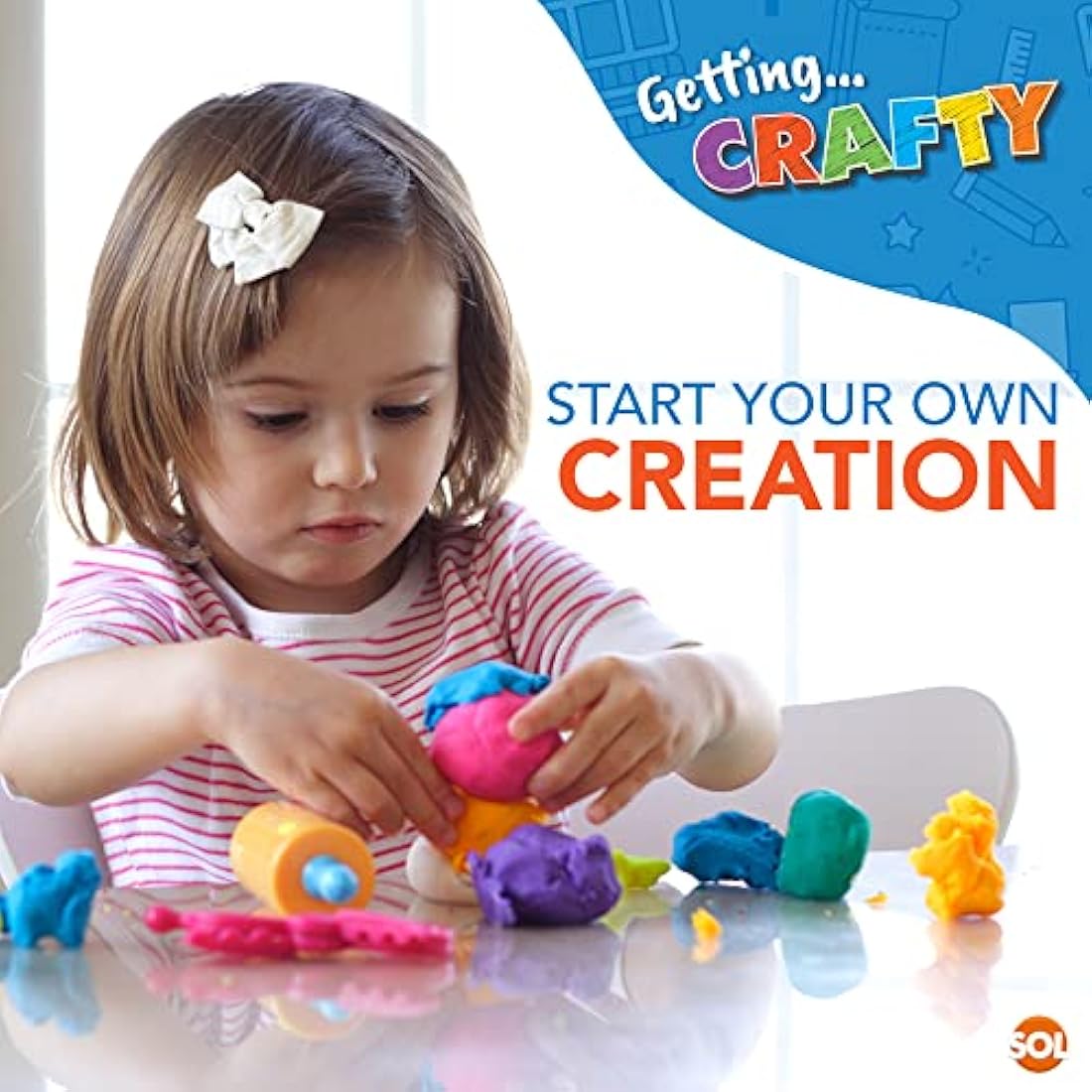 SOL 3pk Modelling Clay 16 Assorted Colours – Soft Clay Kit for Kids – Promotes Creativity & Sensory Play – Ideal for Crafts, School Projects, Anxiety Relief, Gifts, and Party Giveaways