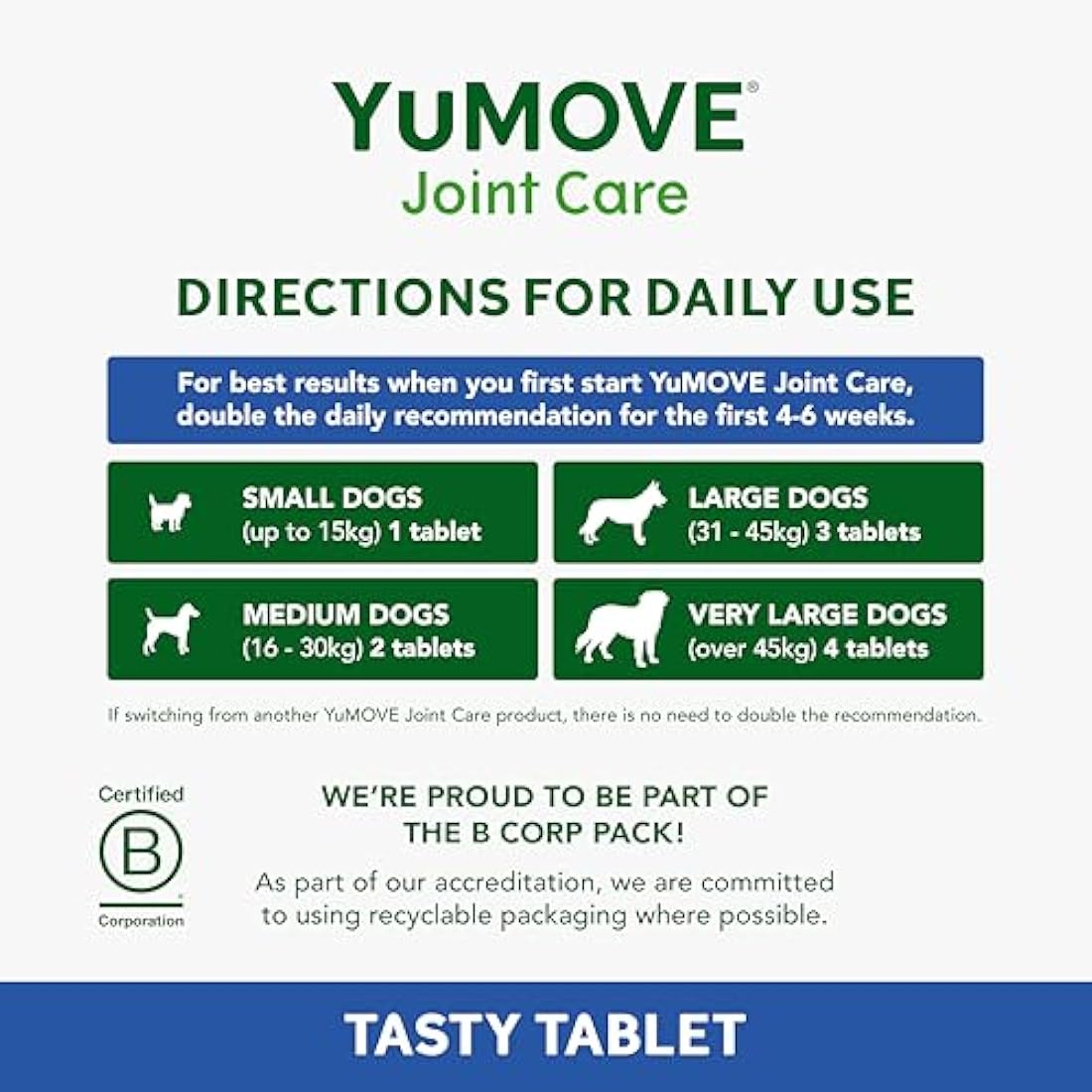 Lintbells | YuMOVE Senior Dog | Higher Strength Hip and Joint Supplement Formulation Designed for Older Dogs | Aged 8+ | 240 Tablets