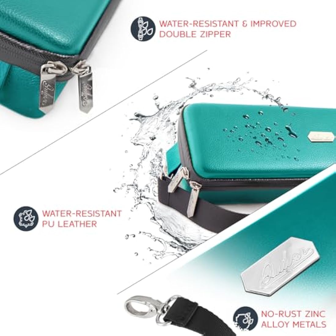 Quiver Time Teal Bolt Card Carrying Case fits PM Cards and other TCG Games - Storage Bag for Playing/Trading Cards and Deck Box (Straps, Dividers & 100 Apollo Card Sleeves)