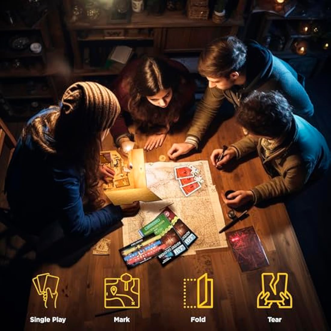 Thames & Kosmos EXIT: Advent Calendar - The Silent Storm, Escape Room Card Game, Family Games for Game Night, Holiday Season Games for Adults and Kids, For 1+ Players, Ages 10+