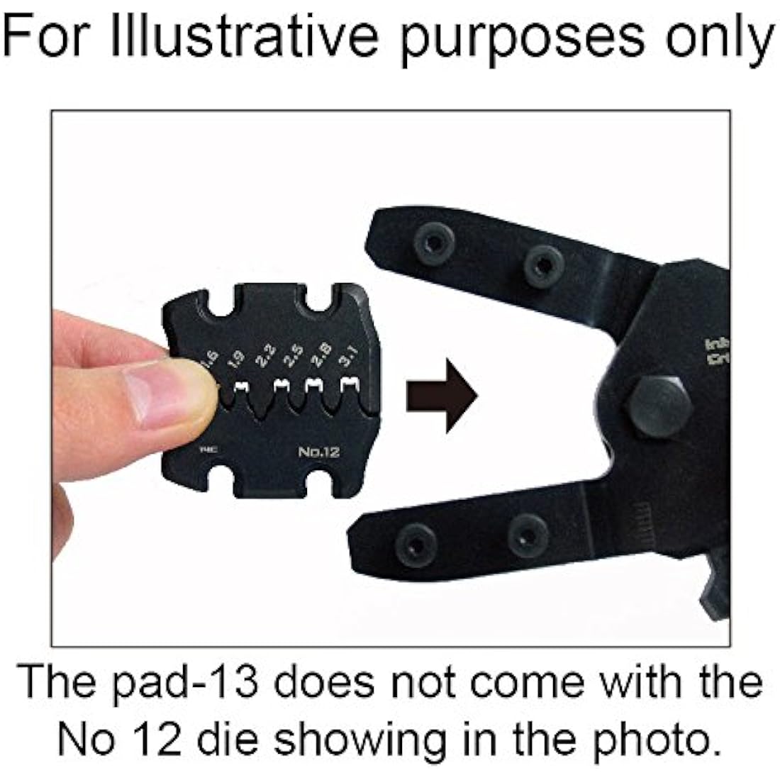 Precision Universal Crimping Tool with Inter-Changeable die Plates (Size L) Handy Crimp Tool. Made in Japan. ENGINEER pad-13