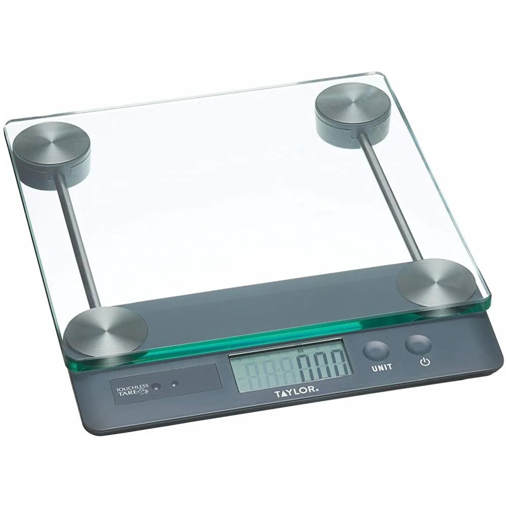 Taylor Pro Touchless Tare Digital Dual Kitchen Scale, Food Scale with 14.4kg capacity, Gift Boxed