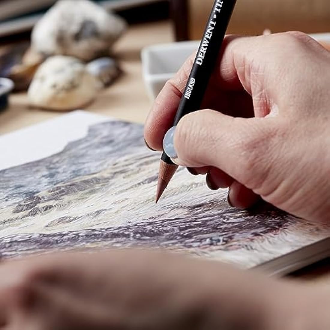 Derwent Tinted Charcoal Drawing Pencils, Drawing & Writing, Set Of 24, Watersoluble, Ideal For Blending & Smudging, Professional Quality, 2301691